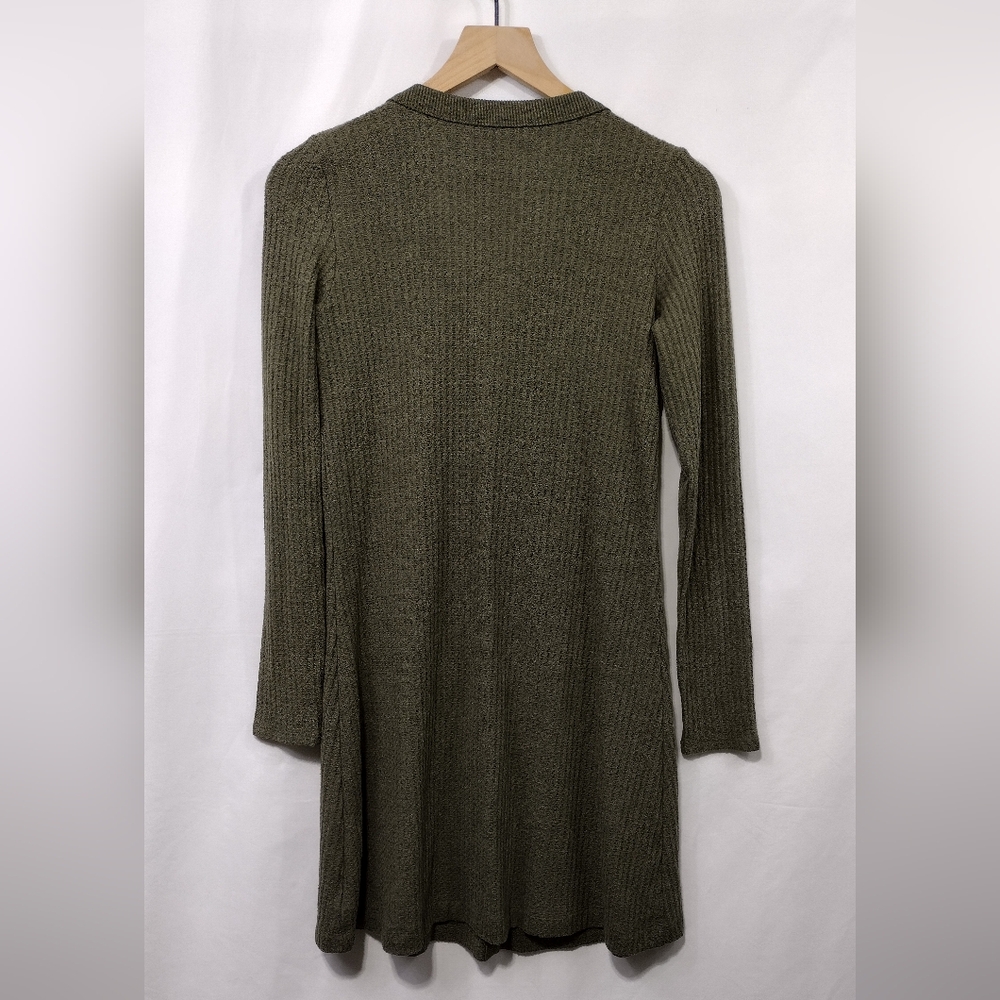 NWOT American Eagle Knitted Button Front Dress Cardigan Women's S Green Boho - Picture 5 of 9